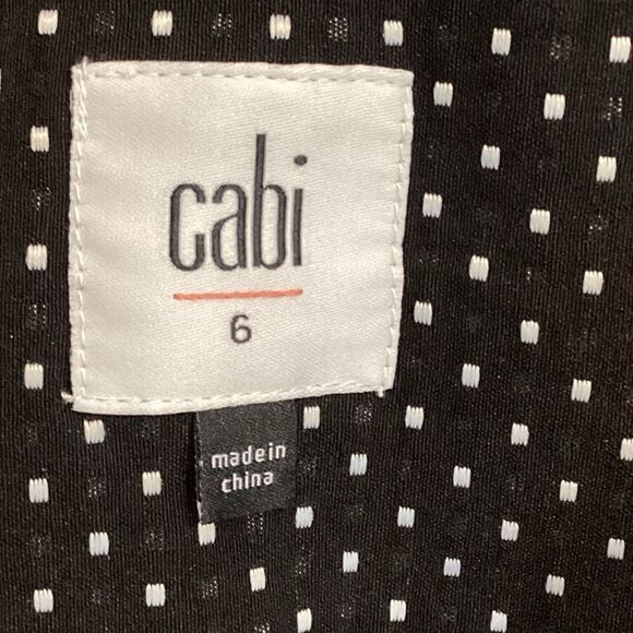 CAbi Seaside Chic Polka Dot Black and White Side Zipper Skinny Trousers 6 - Picture 6 of 8